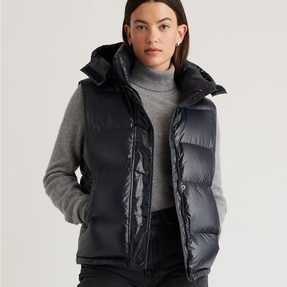 Quince Women's Quilted Down Puffer Vest - Black